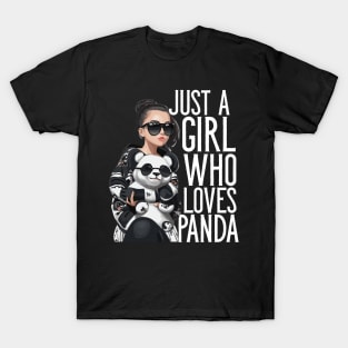 Just A Girl Who Loves Panda T-Shirt